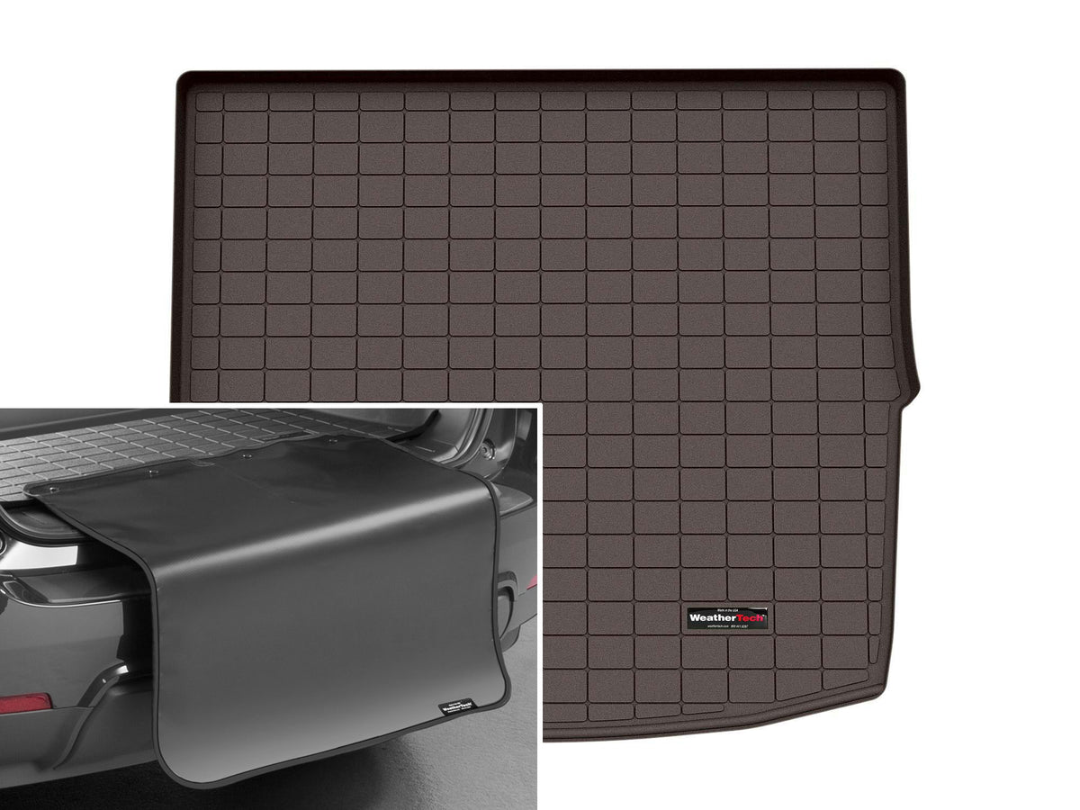 Tapis de coffre Cargo Liner derrière la 2e rangée cacao avec protecteur de pare-chocs WeatherTech Jeep Grand Cherokee 2022-2027 / Jeep Grand Cherokee 4xe 2022-2025 (WL, Plastic 2022, Plastic 2023-2027) - Récréashop