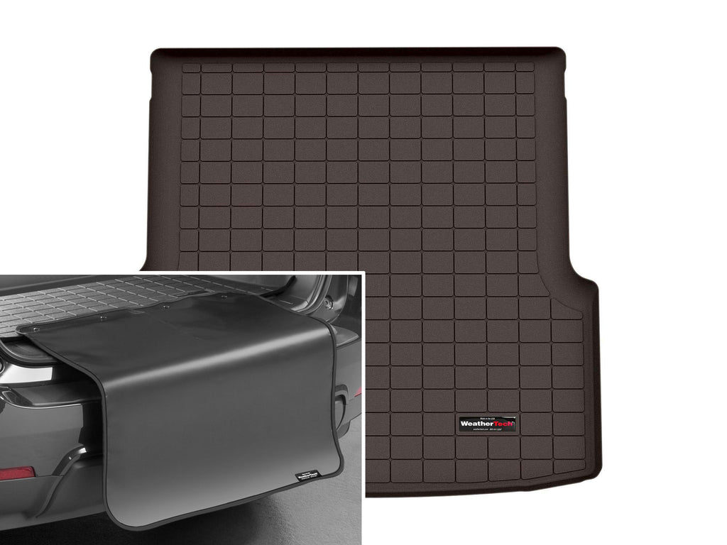 Tapis de coffre Cargo Liner derrière la 2e rangée cacao avec protecteur de pare-chocs WeatherTech BMW i4 eDrive40 2022-2026 et autres véhicules - Récréashop