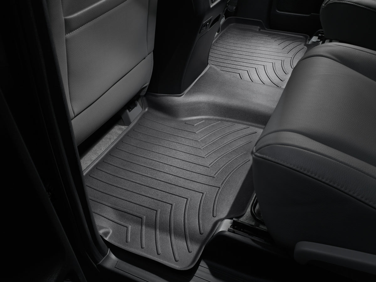 Tapis arrière FloorLiner noir WeatherTech Toyota Sequoia 2008-2022 (7 passagers (sans console centrale) ou 8 p - Récréashop