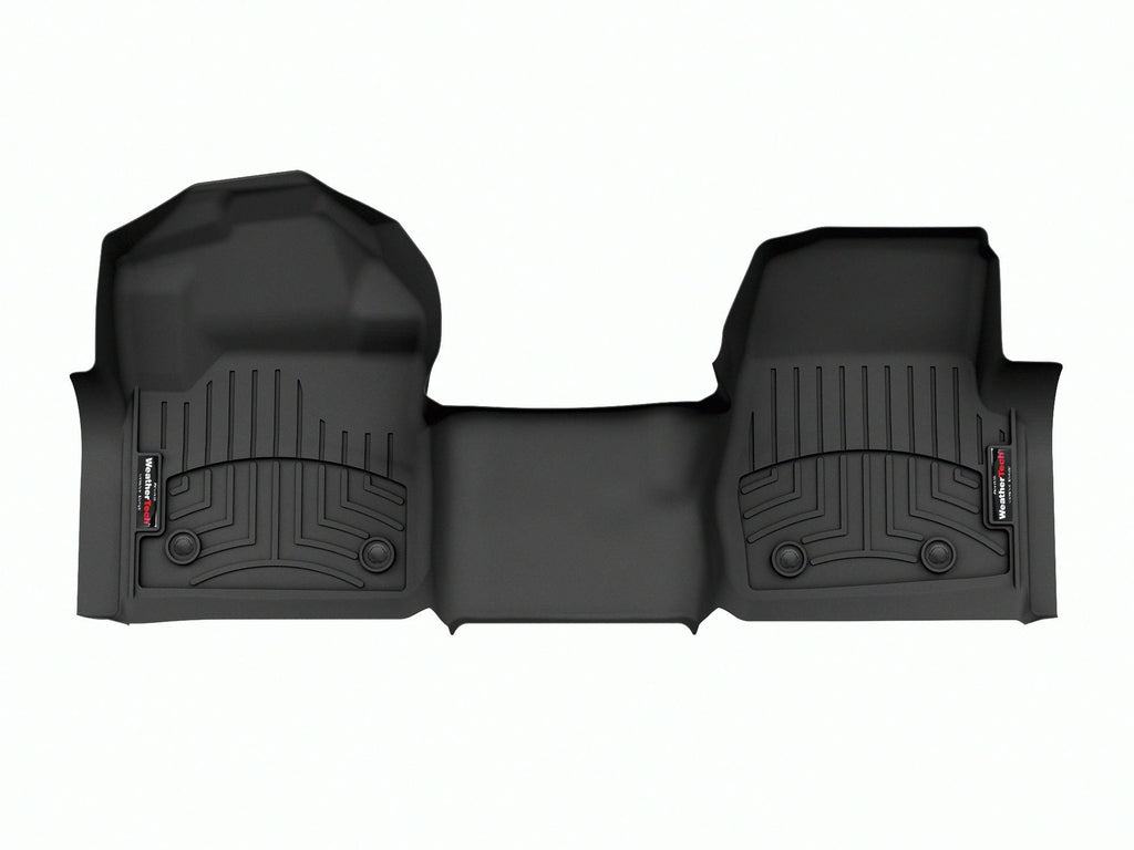 Tapis avant une pièce FloorLiner noir WeatherTech Ford F-250/F-350/F-450/F-550 2023-2026 (plancher tapissé, cabine simple seulement) - Récréashop