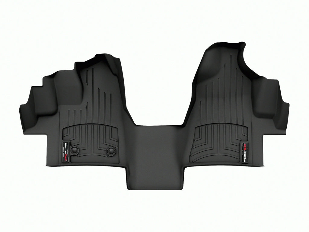 Tapis avant une pièce FloorLiner noir WeatherTech Ford Transit 2015-2019 (plancher tapissé seulement) - Récréashop