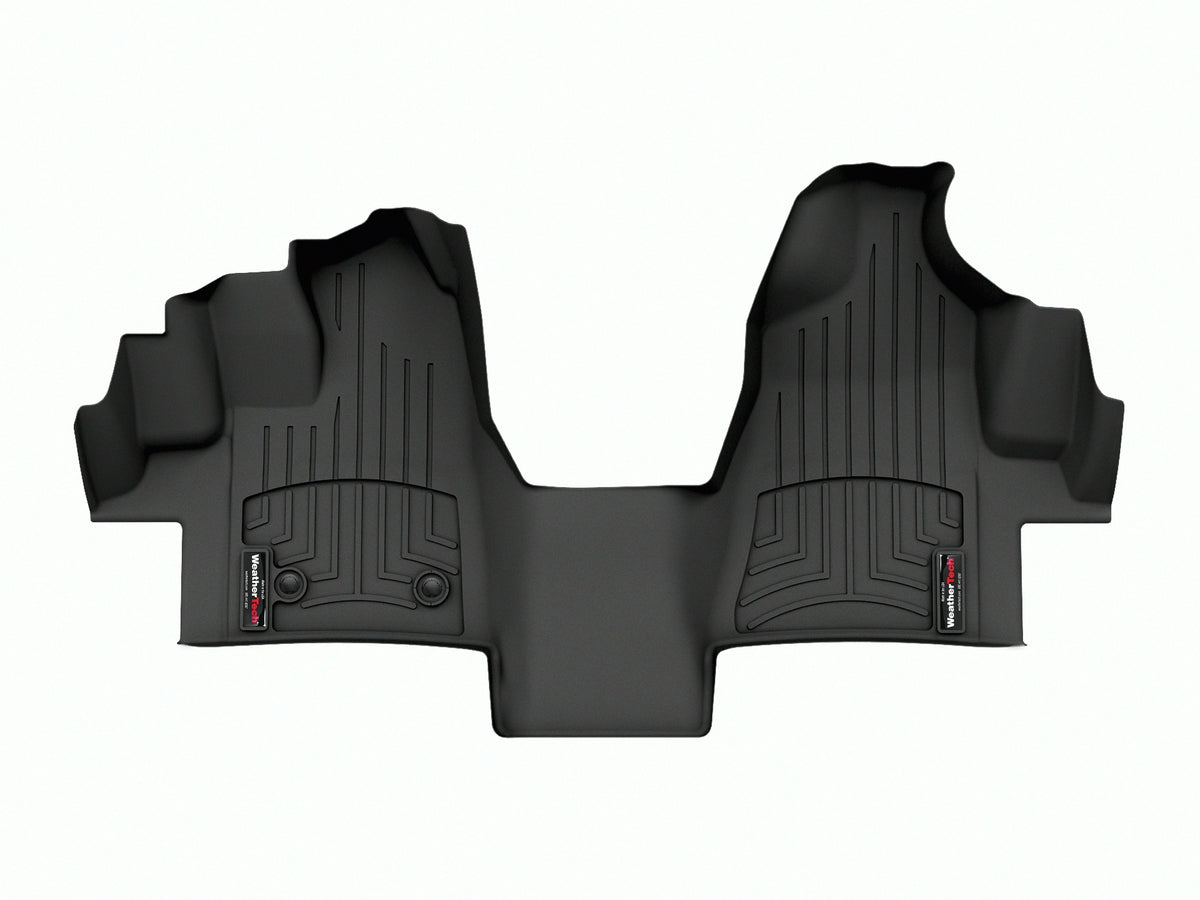 Tapis avant une pièce FloorLiner noir WeatherTech Ford Transit 2015-2019 (plancher tapissé seulement) - Récréashop