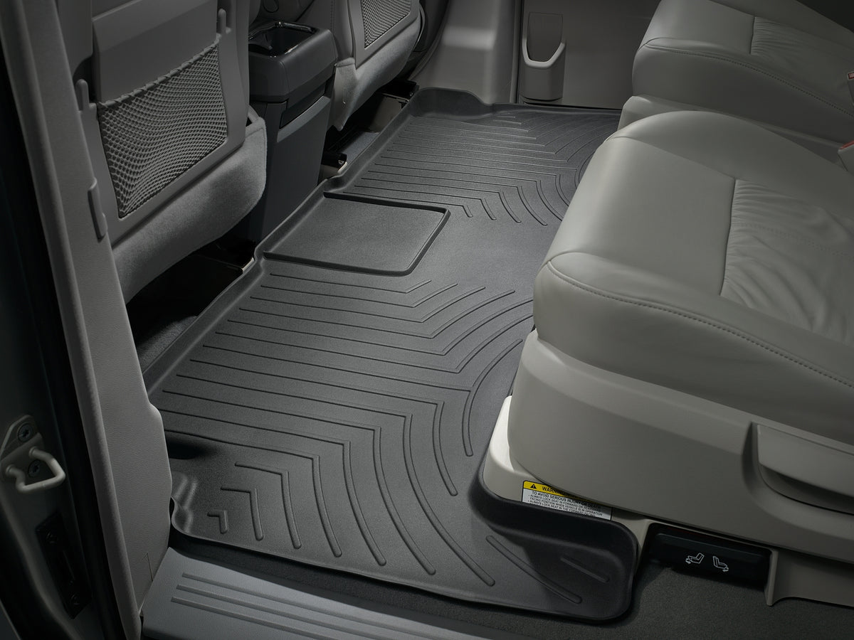 Tapis arrière FloorLiner HP noir WeatherTech Chrysler Town & Country Van 2008-2016 / Volkswagen Routan 2009-2014 (selon la version, voir compatibilité) - Récréashop