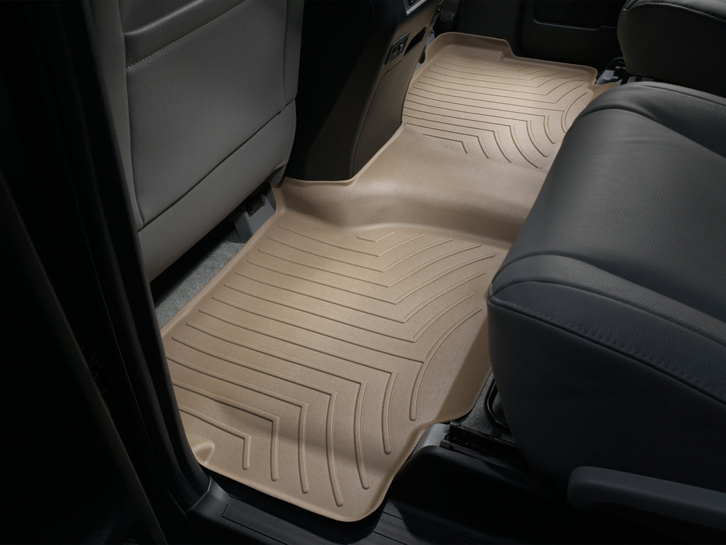 Tapis arrière FloorLiner beige WeatherTech Toyota Sequoia 2008-2022 (7 passagers (sans console centrale) ou 8 passagers seulement) - Récréashop
