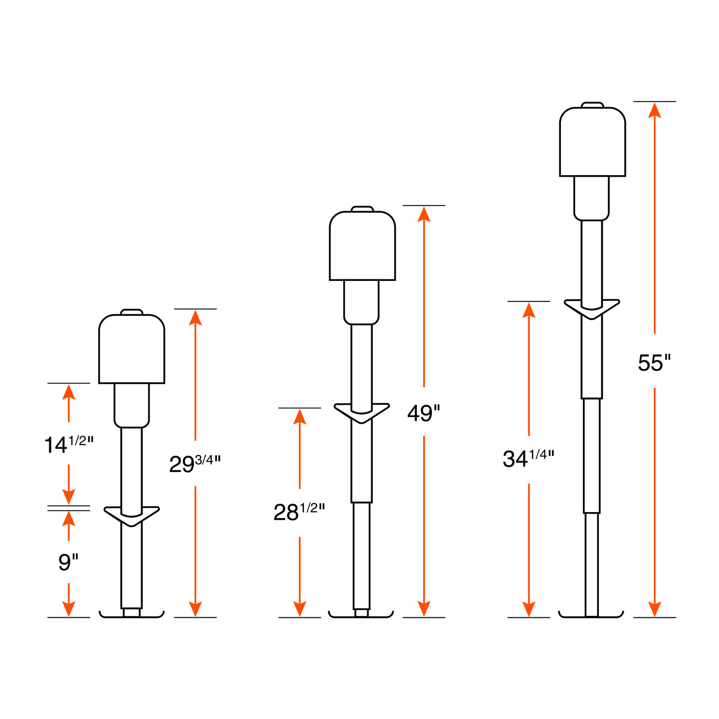 Vérin électrique 3,5K 18" blanc RAM - RecreaShop