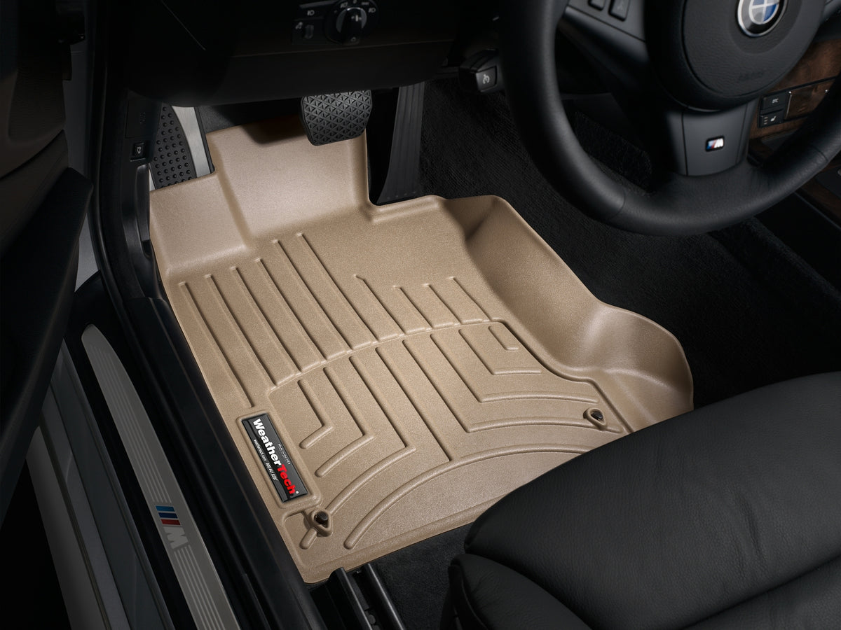 Tapis avant FloorLiner beige WeatherTech BMW 550i 2006-2010 et autres véhicules - Récréashop