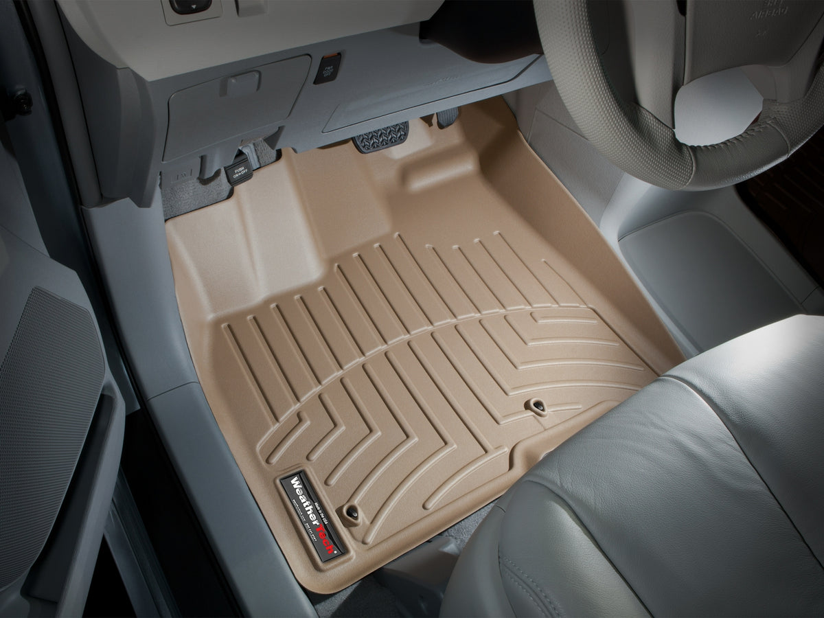Tapis avant FloorLiner beige WeatherTech Toyota Sienna 2011-2012 - Récréashop
