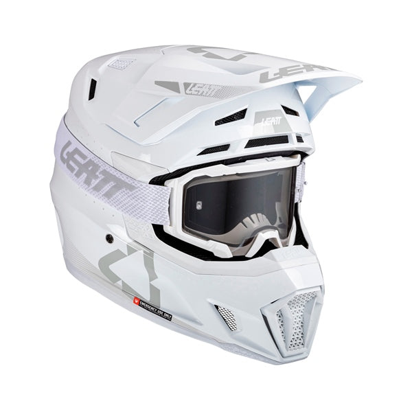 LEATT Ensemble casque hors-route 7.5 V25 - Lunette incluse Blanc - RecreaShop