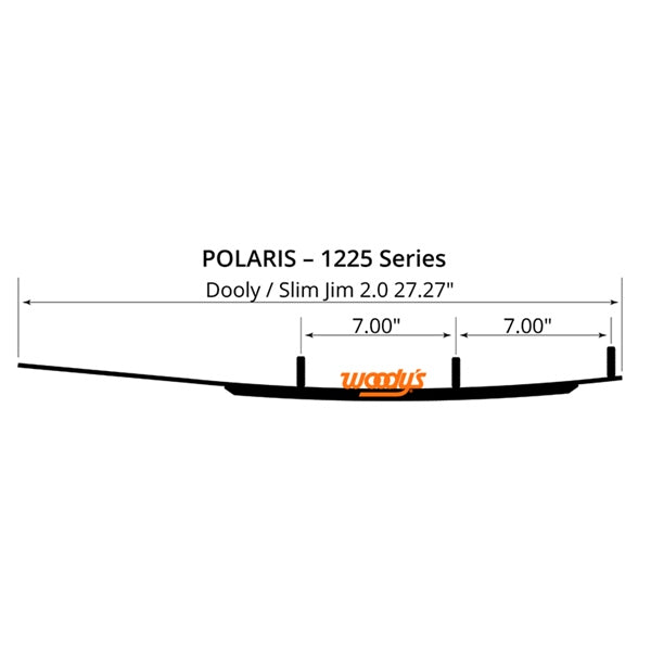 WOODYS Lisse au carbure Slim Jim 2.0 Rush, IQ2 Trak, IQ Trak, IQ Trak Dual, Polaris Race, Ski d'acier, Saddleless & Composite, Edge - POLARIS - RecreaShop