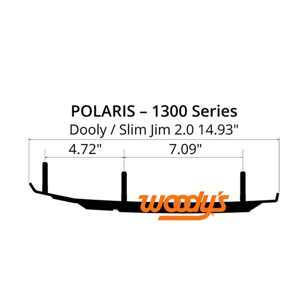 WOODYS Lisse au carbure Slim Jim 2.0 Indy Evo, Pro-Steer, Pro-Float - POLARIS - RecreaShop