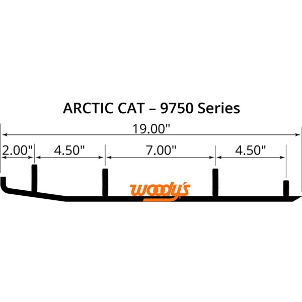 WOODYS Lisse au carbure Extender Trail III Ski de plastique Mach - ARCTIC CAT - RecreaShop