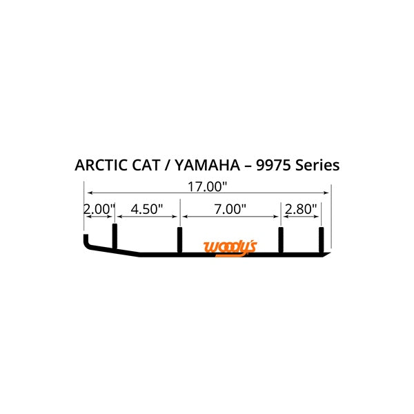 WOODYS Lisse au carbure Extender Trail III ProClimb-7, ProCross-6, G2 ProClimb-7, ProLite-10/8, ProTour-6, Trail 6, Trail 5, Stryke, Crossover 6.5", SR Viper Single Keel, SR Viper Mountain - ARCTIC CAT, YAMAHA - RecreaShop