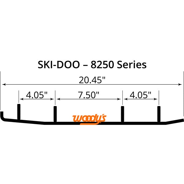 WOODYS Lisse au carbure Extender Trail III Composite Flex - SKI-DOO - RecreaShop