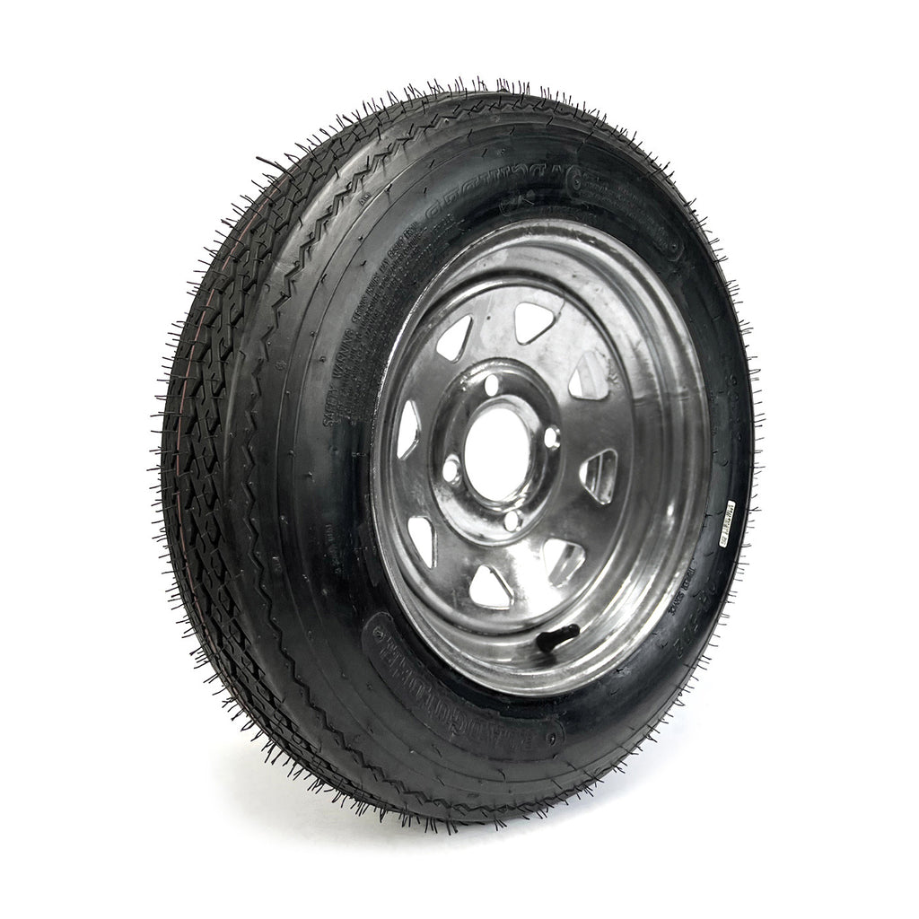 Pneu 4.80-12 6 plis LRC 990 lbs Roadguider et jante 12" 4 trous galvanisée - RecreaShop