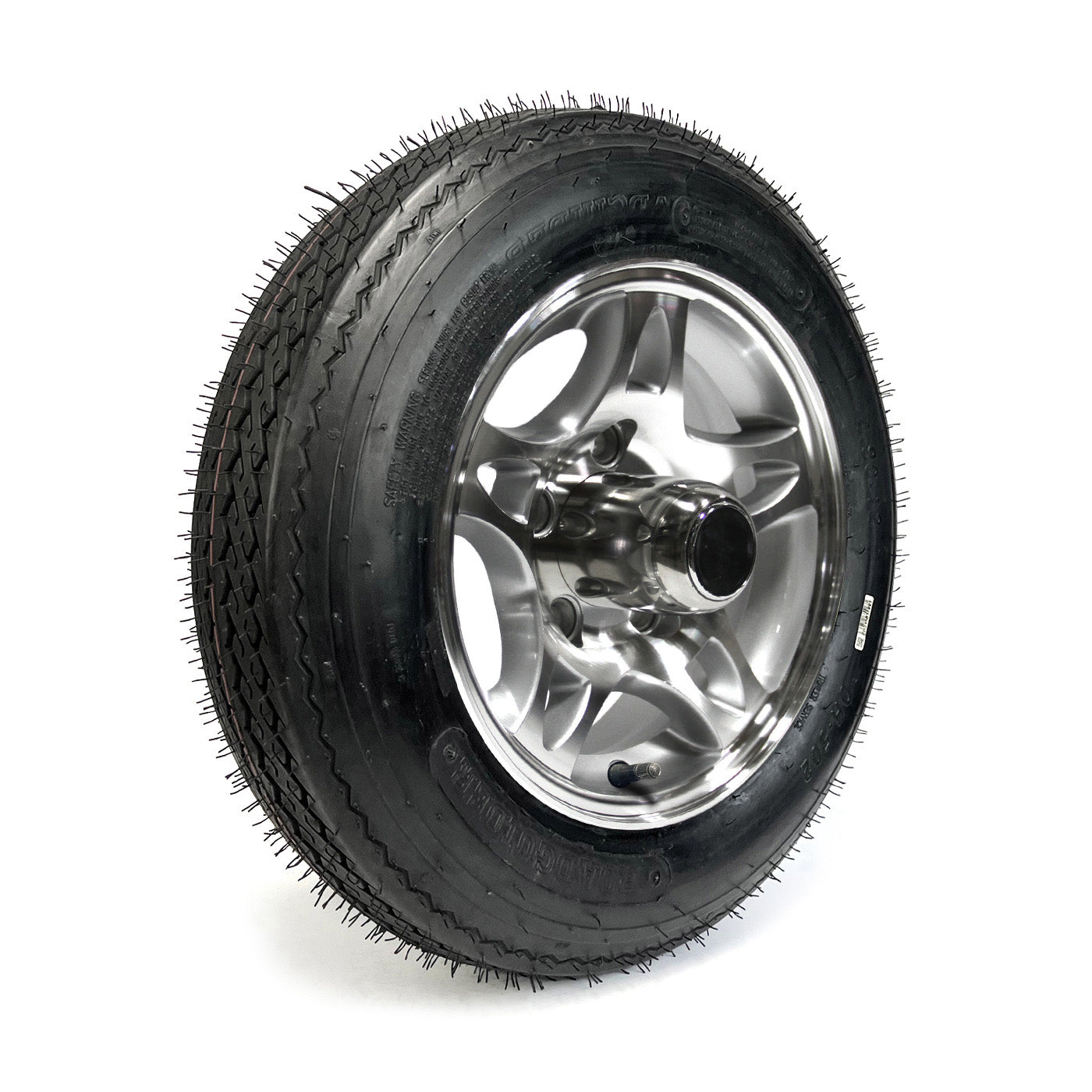 Pneu 4.80-12 6 plis LRC 990 lbs Roadguider et jante 12" 5 trous aluminium modèle-S5 - RecreaShop