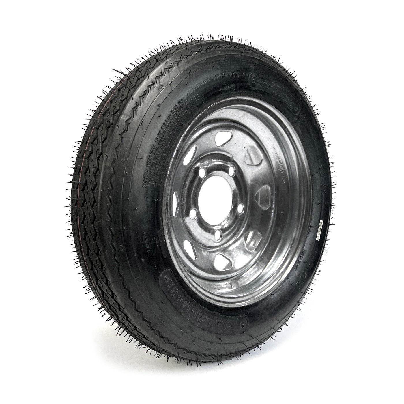 Pneu 4.80-12 6 plis LRC 990 lbs Roadguider et jante 12" 5 trous galvanisée - RecreaShop
