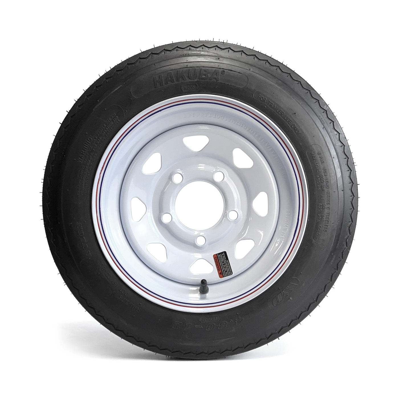 Pneu 4.80-12 6 plis LRC 990 lbs Hakuba et jante 12" 5 trous rally - RecreaShop
