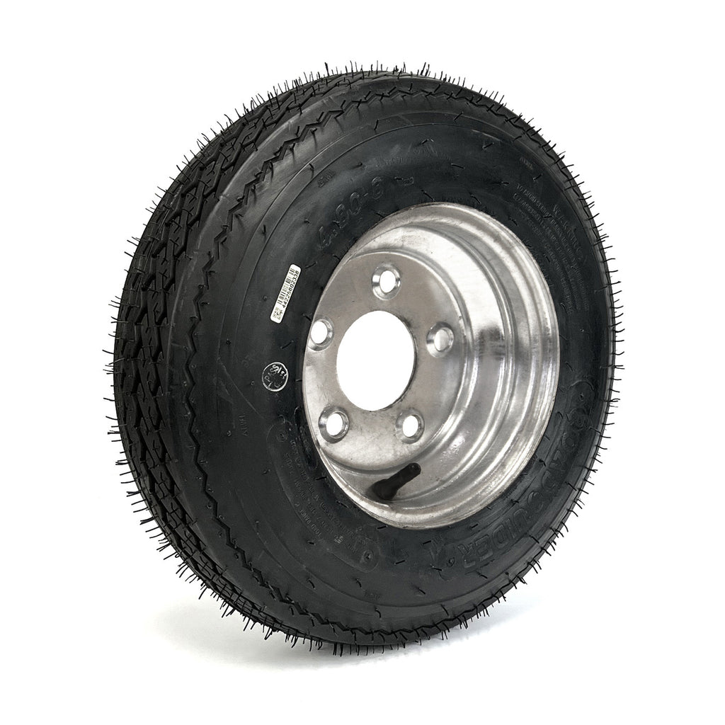 Pneu 4.80-8 6 plis LRC 760 lbs Roadguider et jante 8" 5 trous galvanisée - RecreaShop
