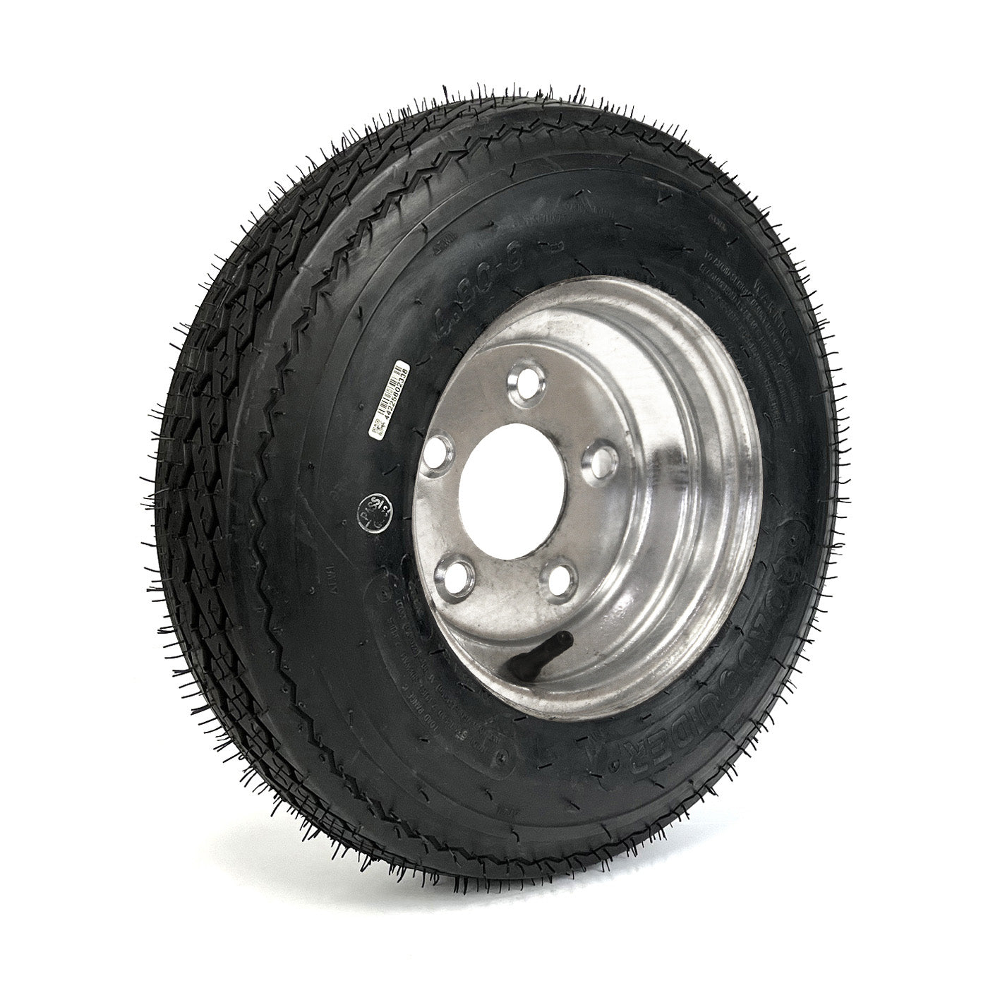Pneu 4.80-8 6 plis LRC 760 lbs Roadguider et jante 8" 5 trous galvanisée - RecreaShop