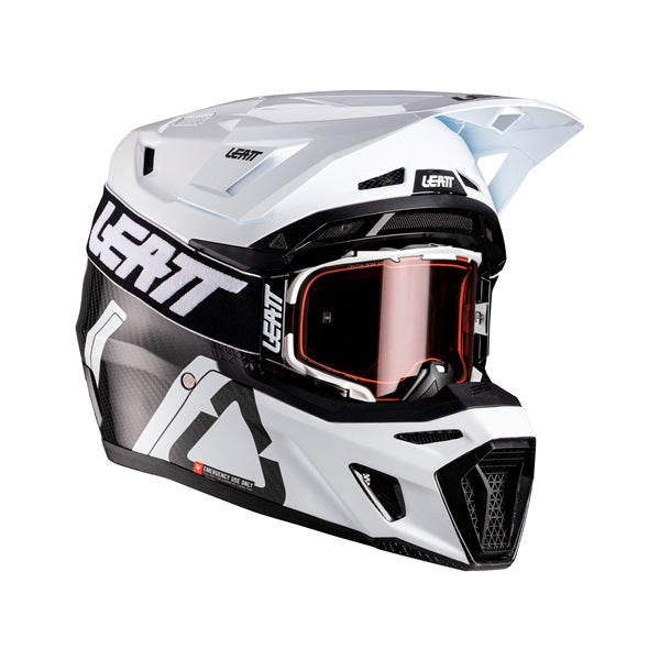 LEATT Ensemble casque hors-route 9.5 V26 - Lunette incluse Carbone, Blanc - RecreaShop