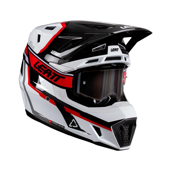 LEATT Ensemble casque hors-route 7.5 V26 - Lunette incluse Blanc, Rouge - RecreaShop