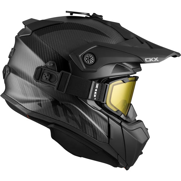 CKX Casque Titan Original Carbone - Sentier et hors-piste Solid - Lunette 210° incluse Carbone - RecreaShop