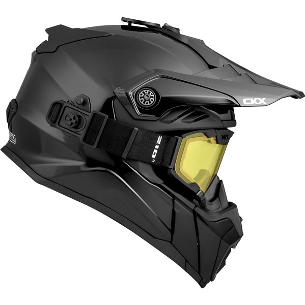CKX Casque Titan Air Flow - Hors-piste Solid - Lunette 210° incluse Noir - RecreaShop