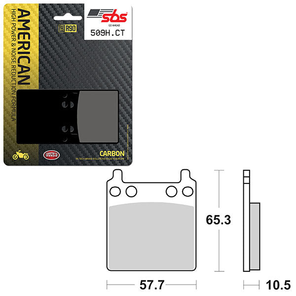SBS HIGH POWER & NOISE REDUCTION CARBON BRAKE PAD (6510509100)