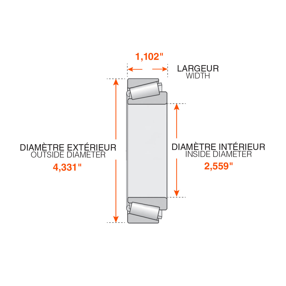 Roulement intérieur 10K-12K HD - RecreaShop