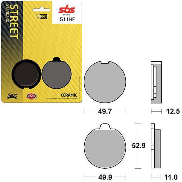 SBS ATV/UTV CERAMIC BRAKE PAD (6190511100)