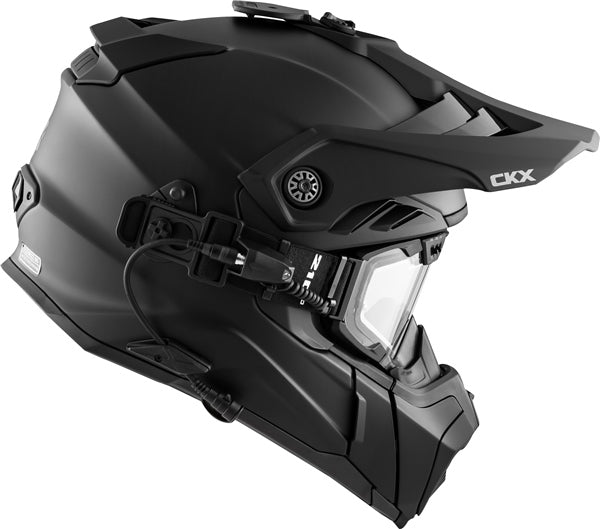 CKX Casque Titan Air Flow électrique – Hors-piste Solid - Lunette 210° incluse Noir mat - RecreaShop