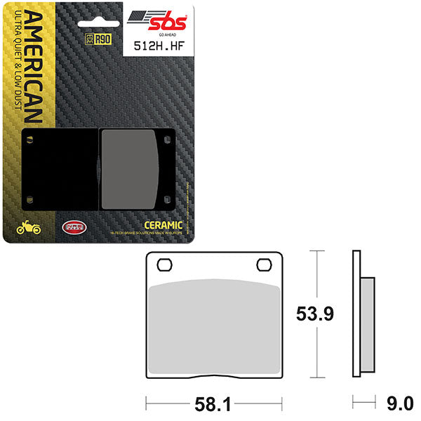 SBS HIGH POWER & NOISE REDUCTION CERAMIC BRAKE PAD (6490512100)