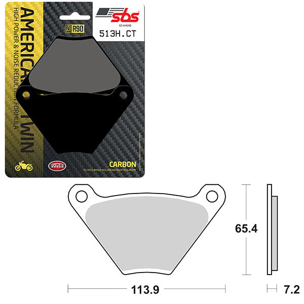 SBS HIGH POWER & NOISE REDUCTION CARBON BRAKE PAD (6510513100)