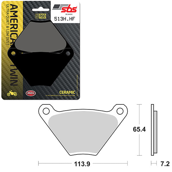 SBS HIGH POWER & NOISE REDUCTION CERAMIC BRAKE PAD (6490513100)