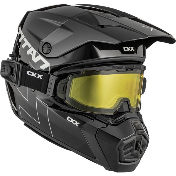 CKX Casque Titan AMS Solid - Lunette Apex incluse Noir lustré - RecreaShop