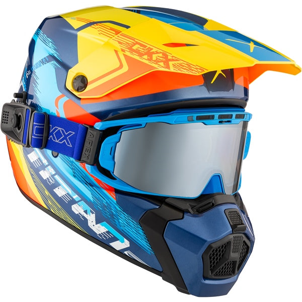 CKX Casque - Lunette Apex incluse Bleu, Jaune, Rouge Brillant - RecreaShop