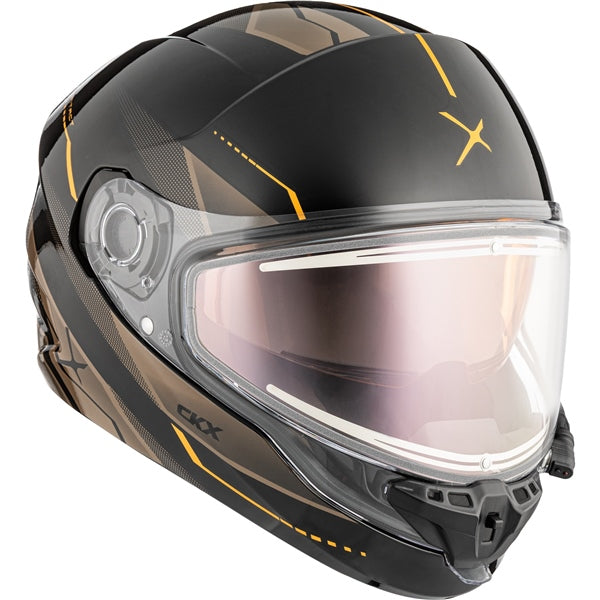 CKX Casque Intégral ouvert Contact Artik Brun, Orange - RecreaShop
