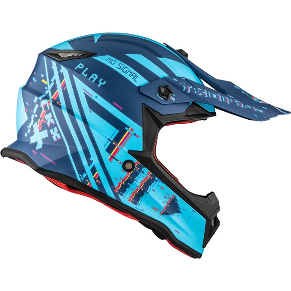 CKX Casque Hors-Route TX019Y Error - Sans lunette Bleu mat - RecreaShop