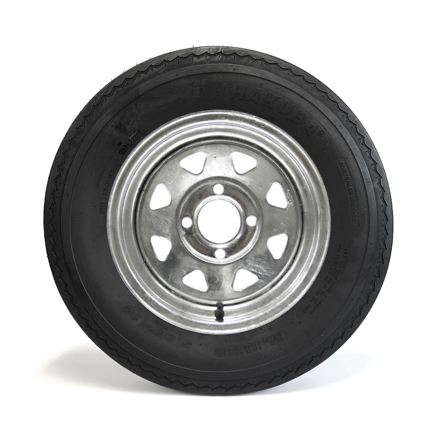 Pneu 530-12 6 plis LRC 1050 lbs Hakuba et jante 12" 4 trous galvanisée - RecreaShop