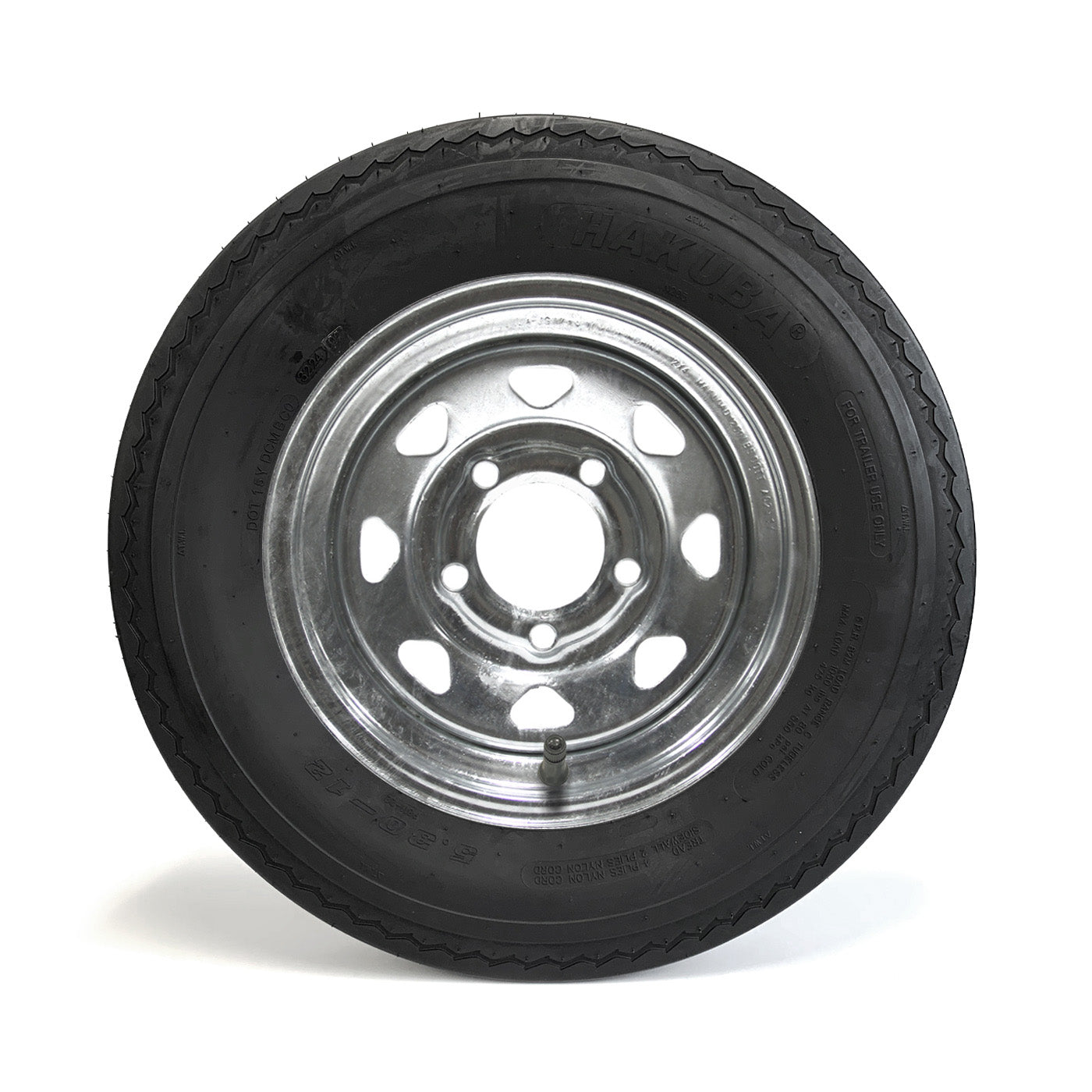 Pneu 530-12 6 plis LRC 1050 lbs Hakuba et jante 12" 5 trous galvanisée - RecreaShop