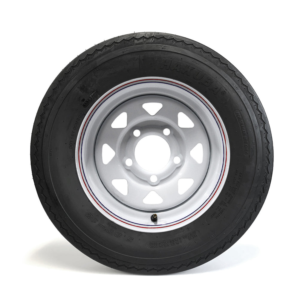 Pneu 530-12 6 plis LRC 1050 lbs Hakuba et jante 12" 5 trous rally - RecreaShop
