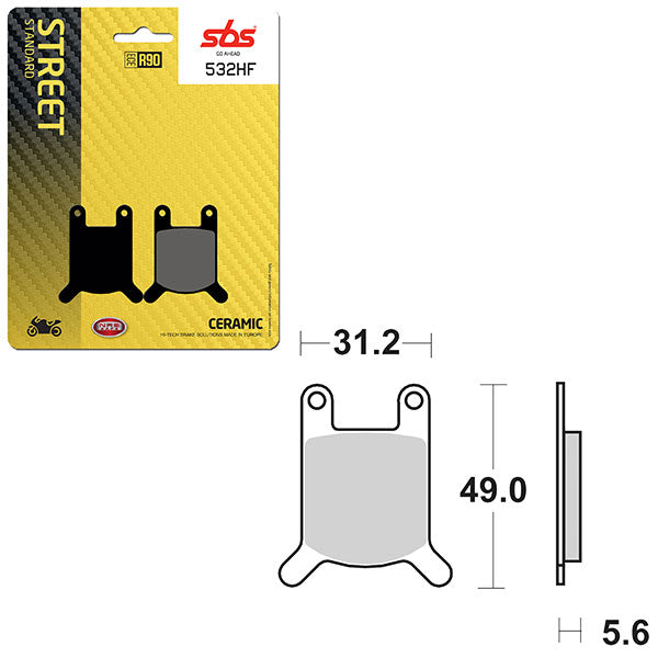 SBS ATV/UTV CERAMIC BRAKE PAD (6190532100)