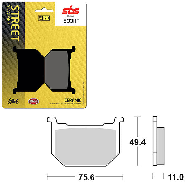 SBS ATV/UTV CERAMIC BRAKE PAD (6190533100)