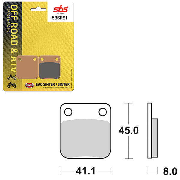 SBS EVO SINTER BRAKE PAD (6280536100)