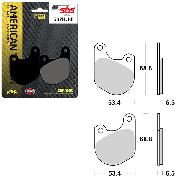SBS HIGH POWER & NOISE REDUCTION CERAMIC BRAKE PAD (6490537100)