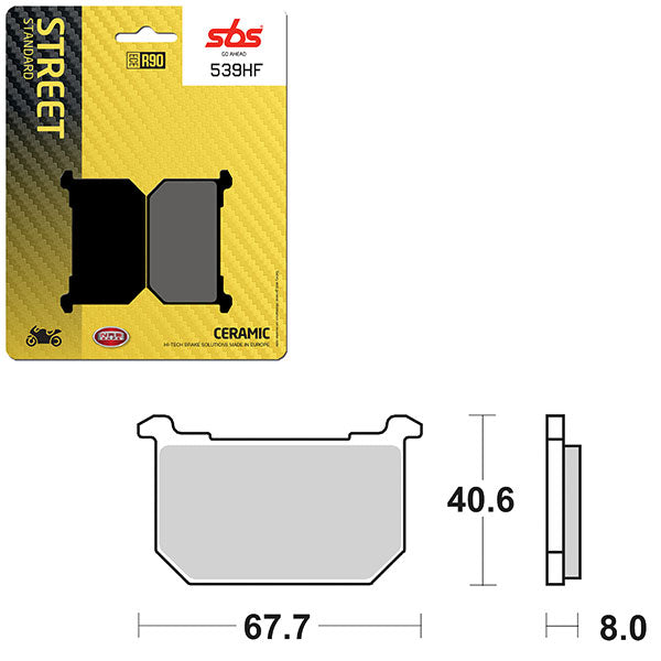 SBS ATV/UTV CERAMIC BRAKE PAD (6190539100)