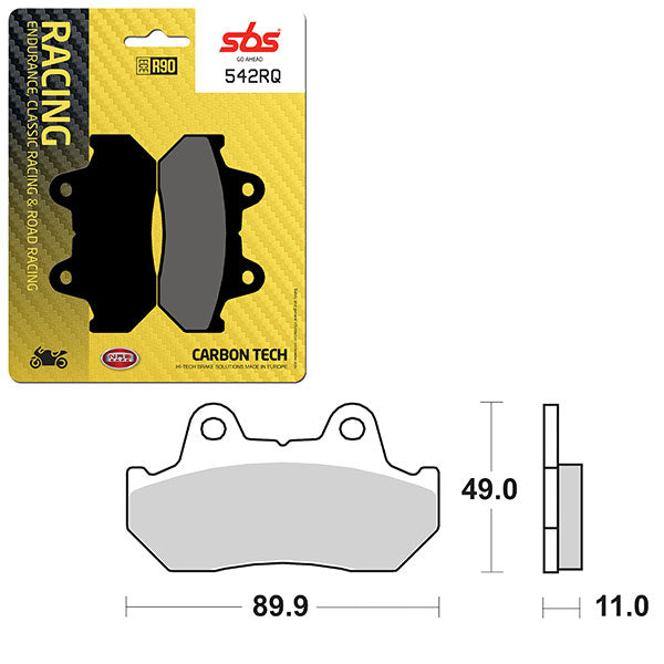 SBS ROAD RACING & TRACKDAYS CARBON TECH BRAKE PAD (6210542100)