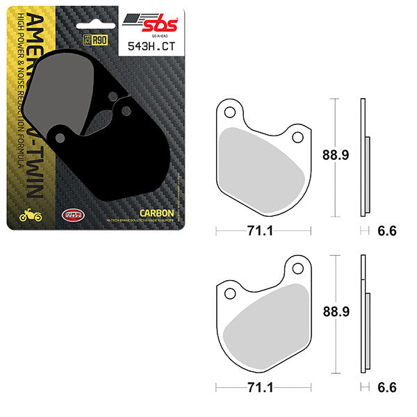 SBS HIGH POWER & NOISE REDUCTION CARBON BRAKE PAD (6510543100)