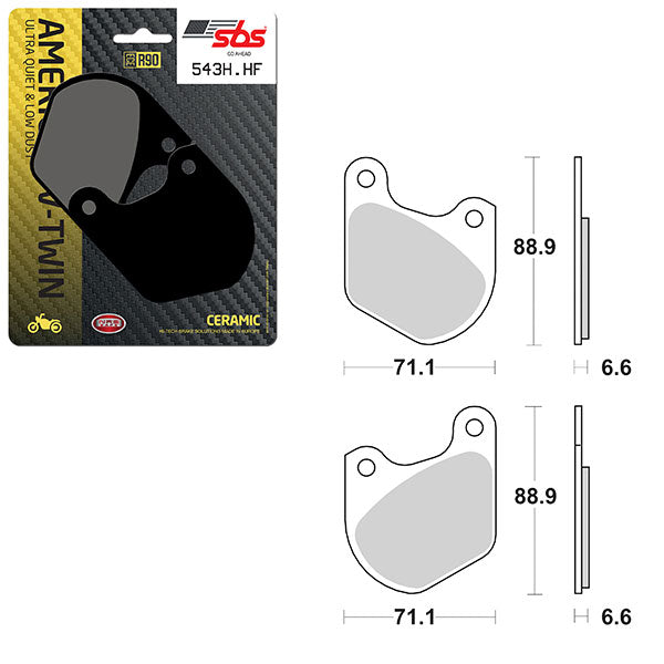 SBS HIGH POWER & NOISE REDUCTION CERAMIC BRAKE PAD (6490543100)