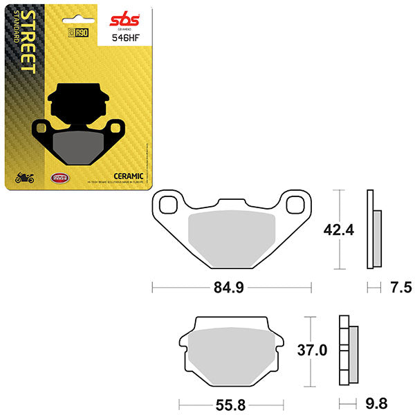 SBS ATV/UTV CERAMIC BRAKE PAD (6190546100)